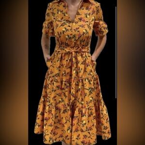 DONNA MORGAN Zenith Dress. 🍊 🍒Fit and Flare Cotton w/Pockets (says 10, really 8)
